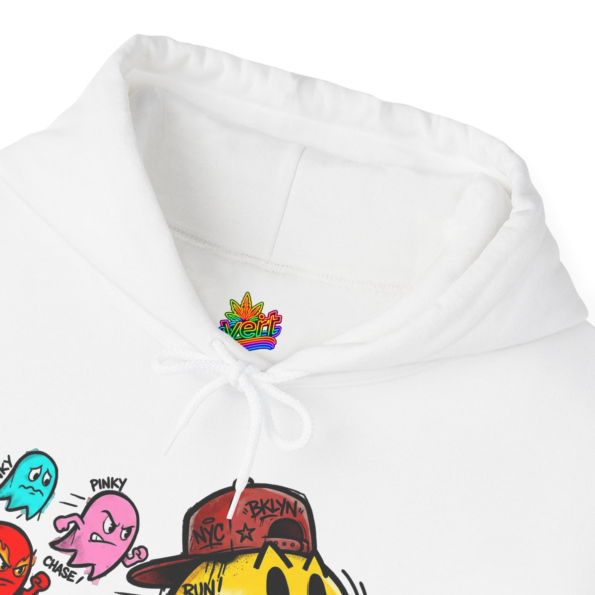 Vert NY Pac-Man Vintage Style Unisex Graphic Hoodie