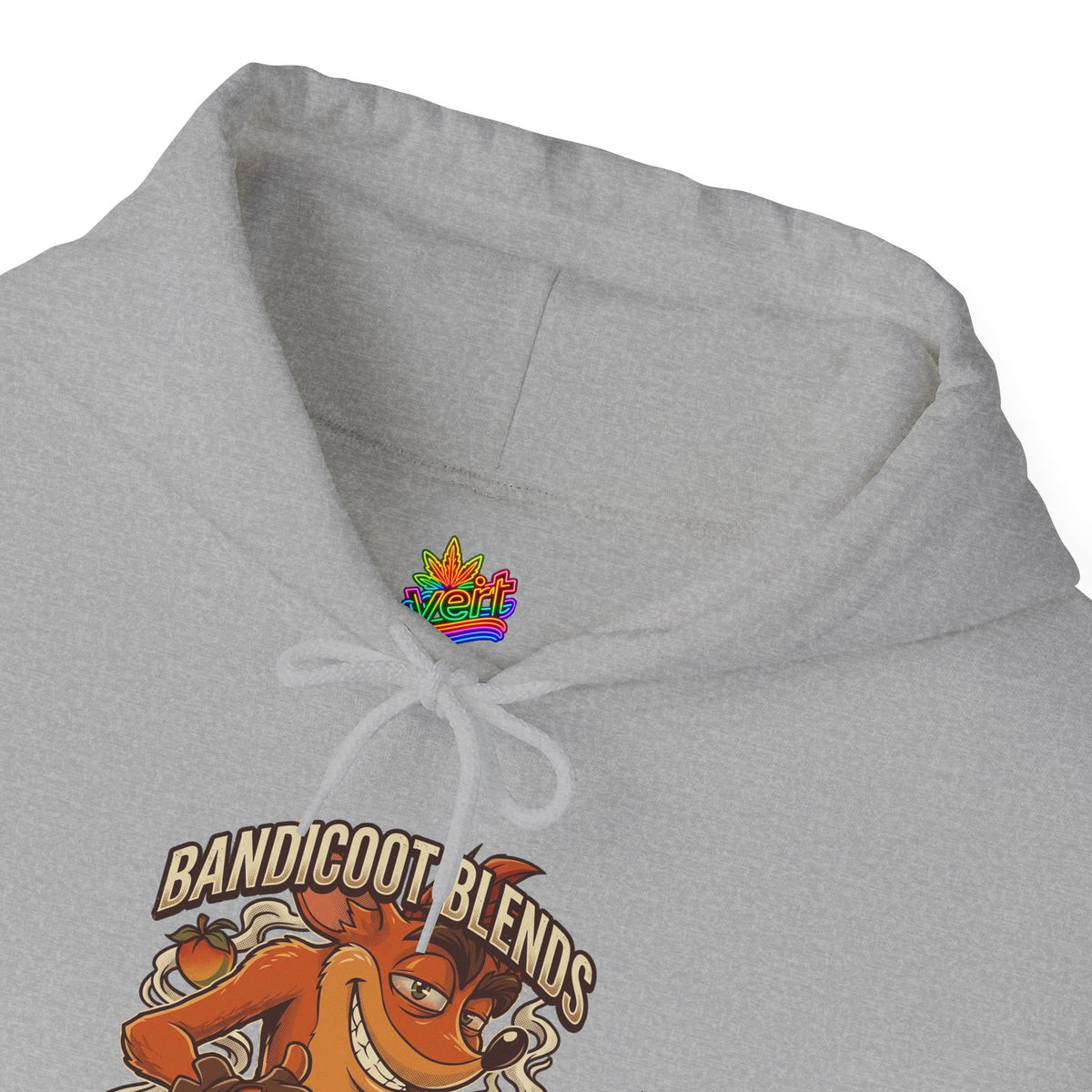 Vert Crash Bandicoot Smoker Vintage Style Unisex Graphic Hoodie