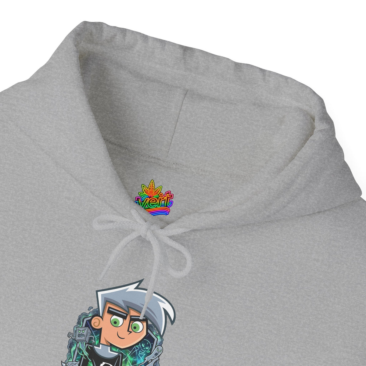 Vert Danny Phantom Vintage Style Unisex Graphic Hoodie
