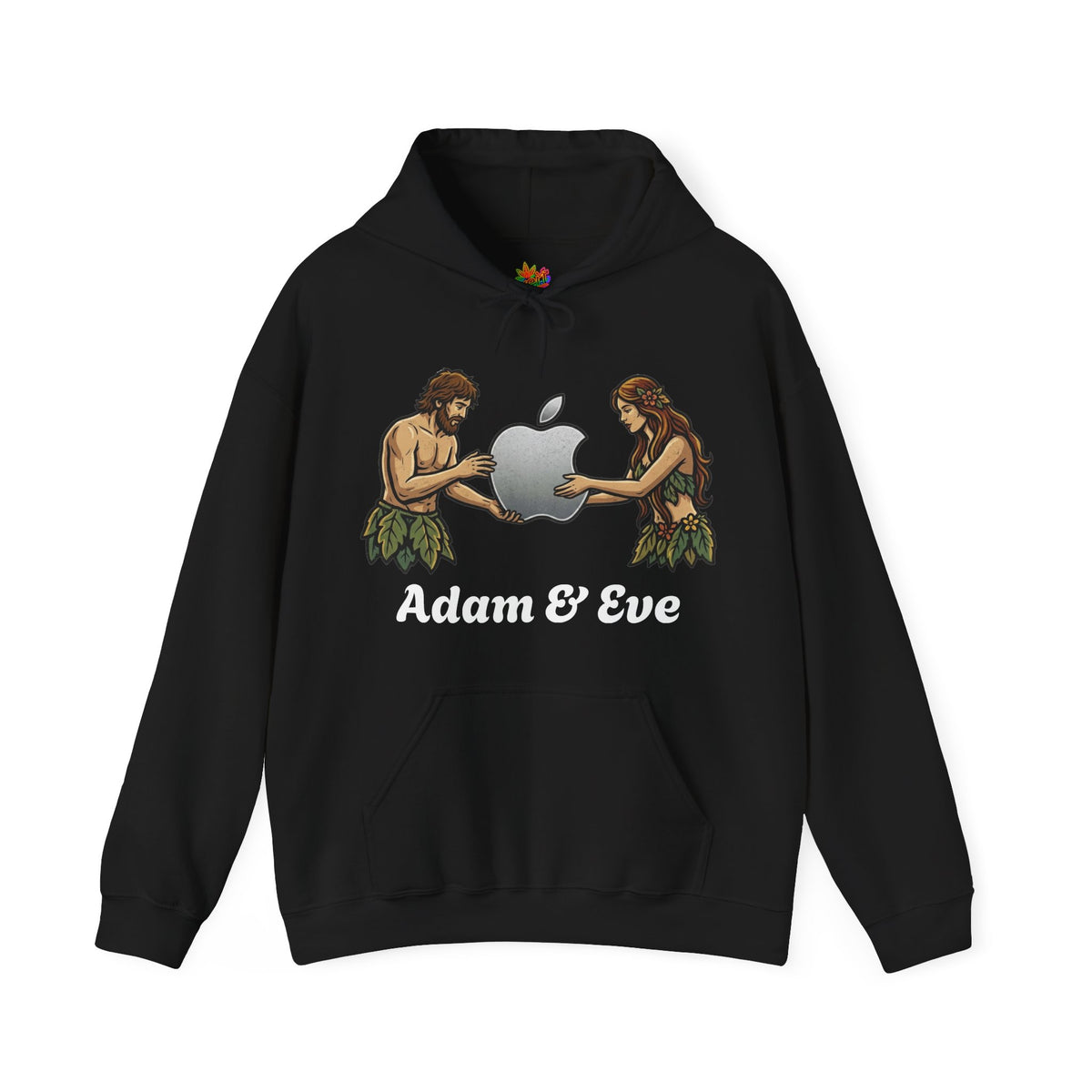 Vert Apple Adam & Eve Vintage Style Unisex Graphic Hoodie