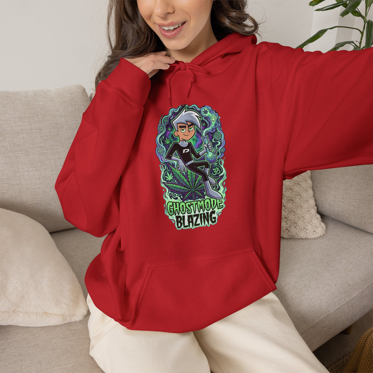 Vert Danny Phantom Smoker Vintage Style Unisex Graphic Hoodie