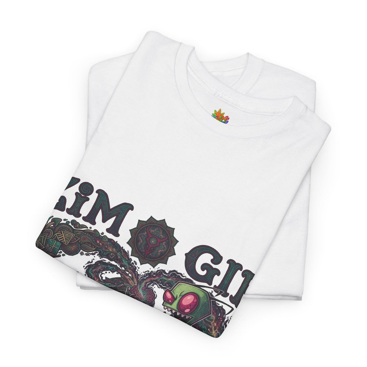 Vert Invader Zim Psychedelic Vintage Style Unisex Cotton Graphic T-Shirt