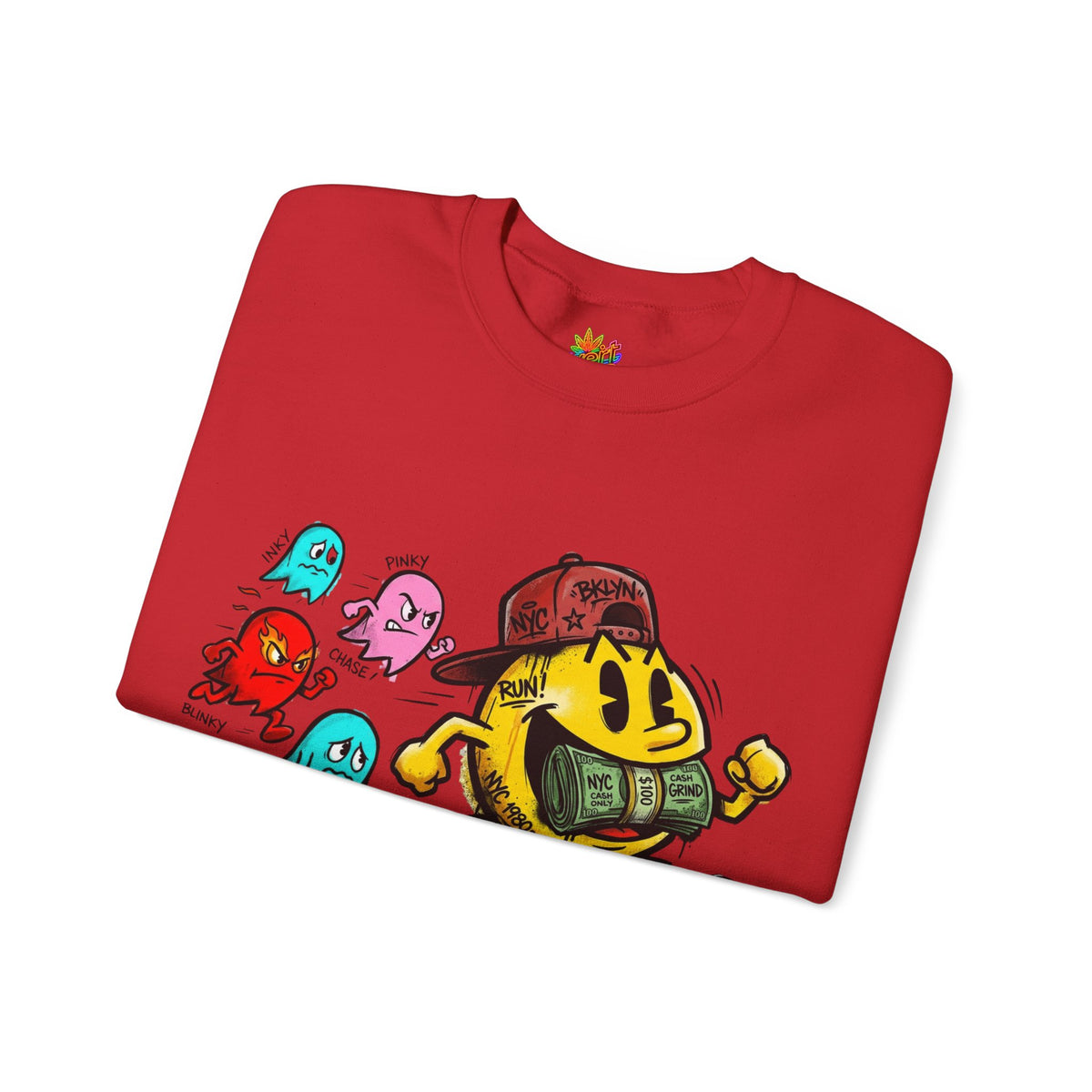 Vert NY Pac-Man Vintage Style Unisex Graphic Crewneck Sweatshirt