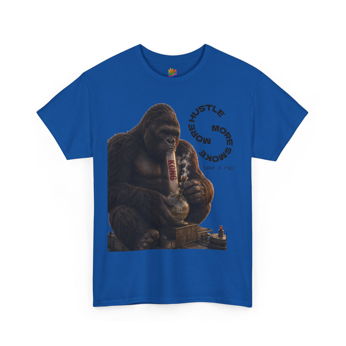 Vert King Kong Smoker Vintage Style Unisex Cotton Graphic T-Shirt