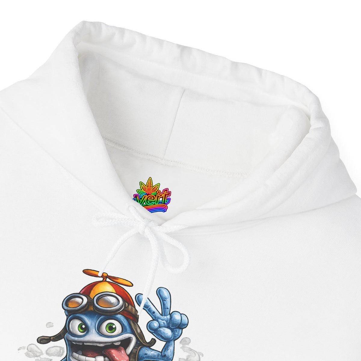Vert Crazy Frog Vintage Style Unisex Graphic Hoodie