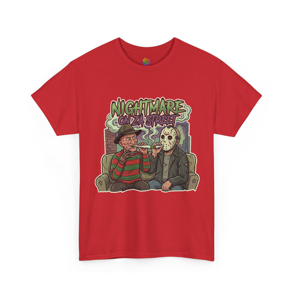 Vert Freddy & Jason Smoker Vintage Style Unisex Cotton Graphic T-Shirt