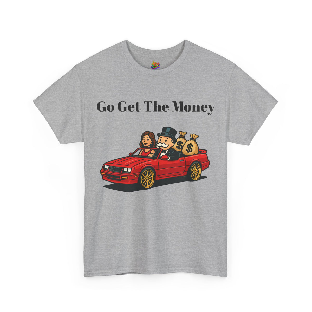 Vert Monopoly Man Vintage Style Unisex Graphic T-Shirt