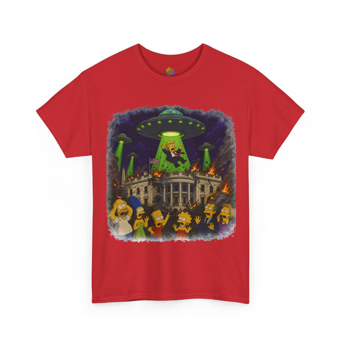 Vert Donald Trump Abduction Vintage Style Unisex Cotton Graphic T-Shirt