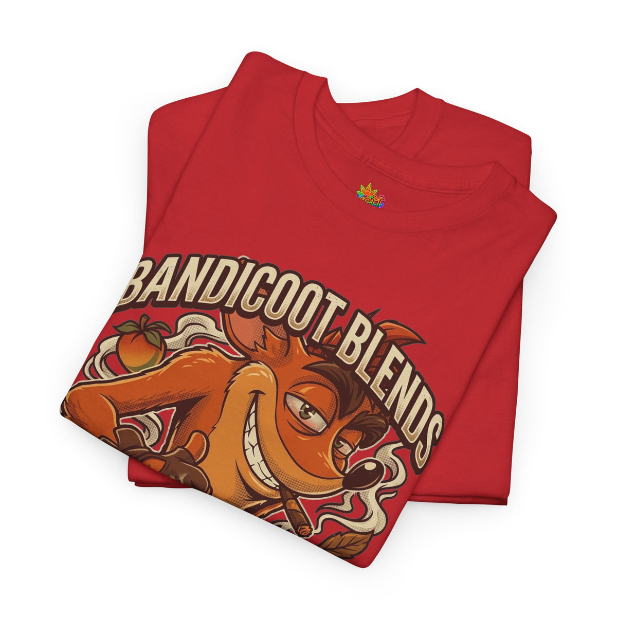Vert Crash Bandicoot Smoker Vintage Style Unisex Cotton Graphic T-Shirt
