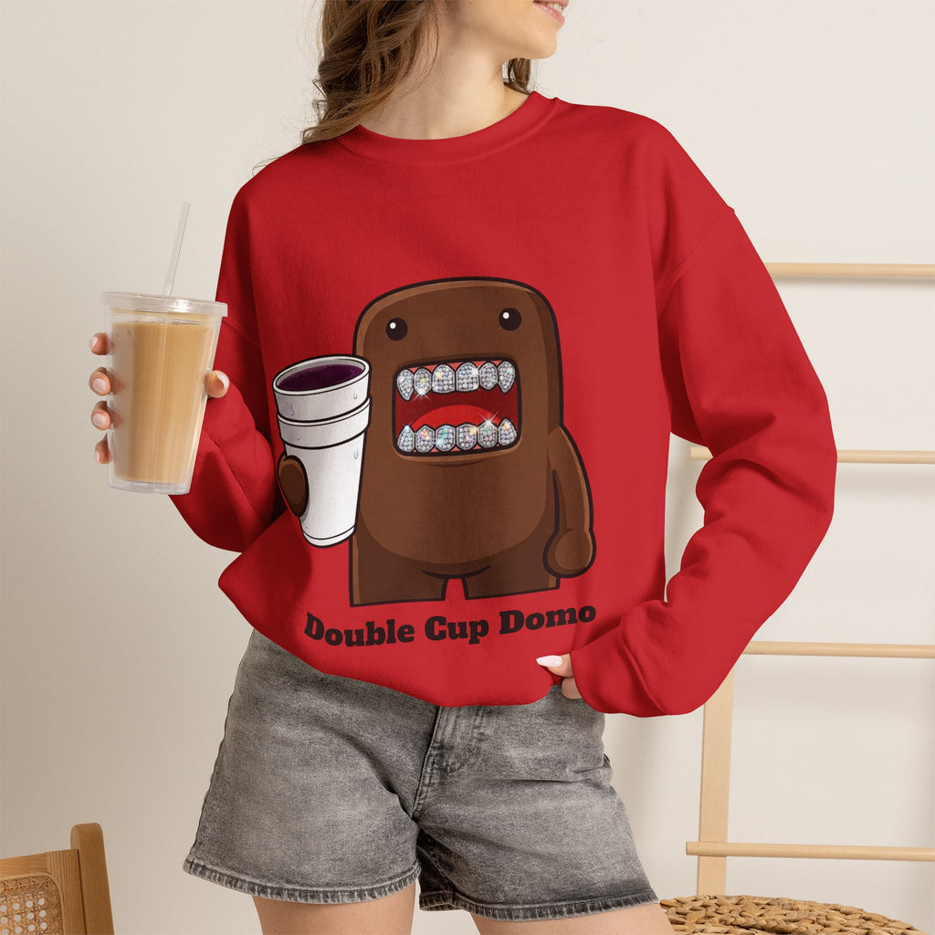 Vert Double Cup Domo Vintage Style Unisex Graphic Crewneck Sweatshirt