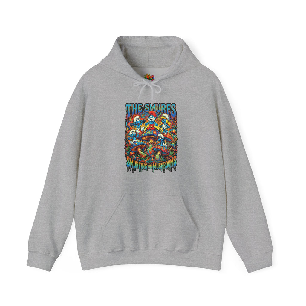 Vert Smurfs Psychedelic Vintage Style Unisex Graphic Hoodie