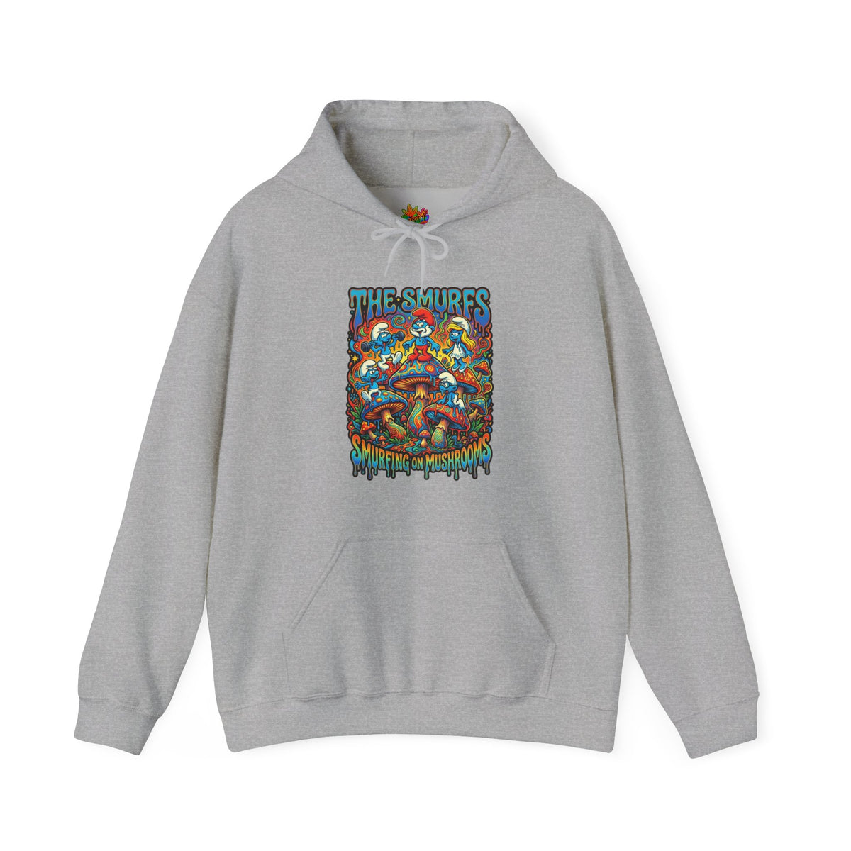 Vert Smurfs Psychedelic Vintage Style Unisex Graphic Hoodie