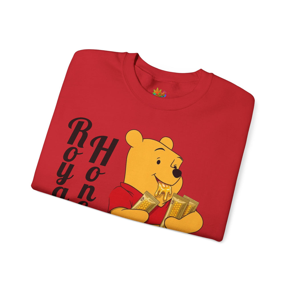 Vert Winnie The Pooh "Royal Honey" Vintage Style Unisex Graphic Crewneck Sweatshirt