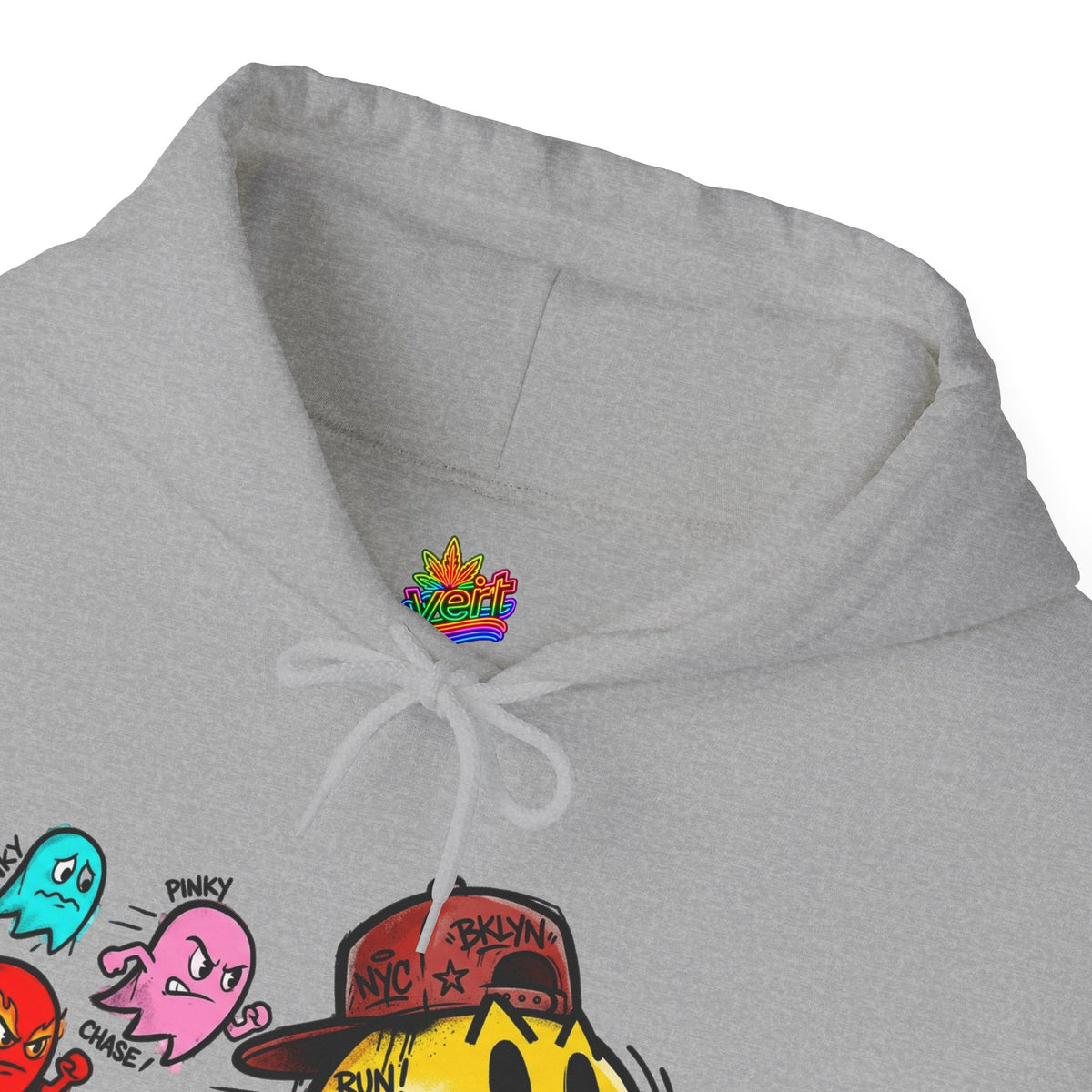 Vert NY Pac-Man Vintage Style Unisex Graphic Hoodie