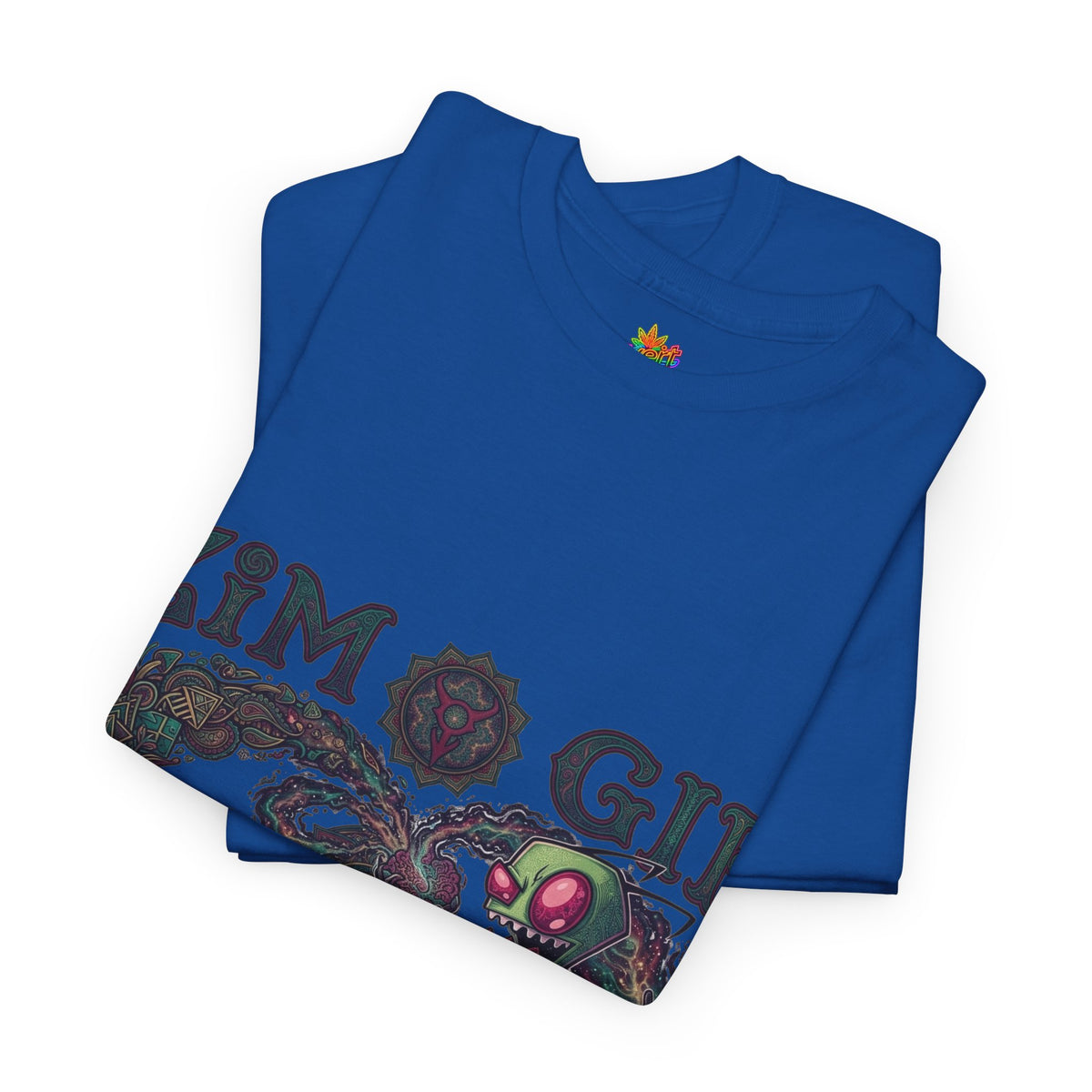 Vert Invader Zim Psychedelic Vintage Style Unisex Cotton Graphic T-Shirt