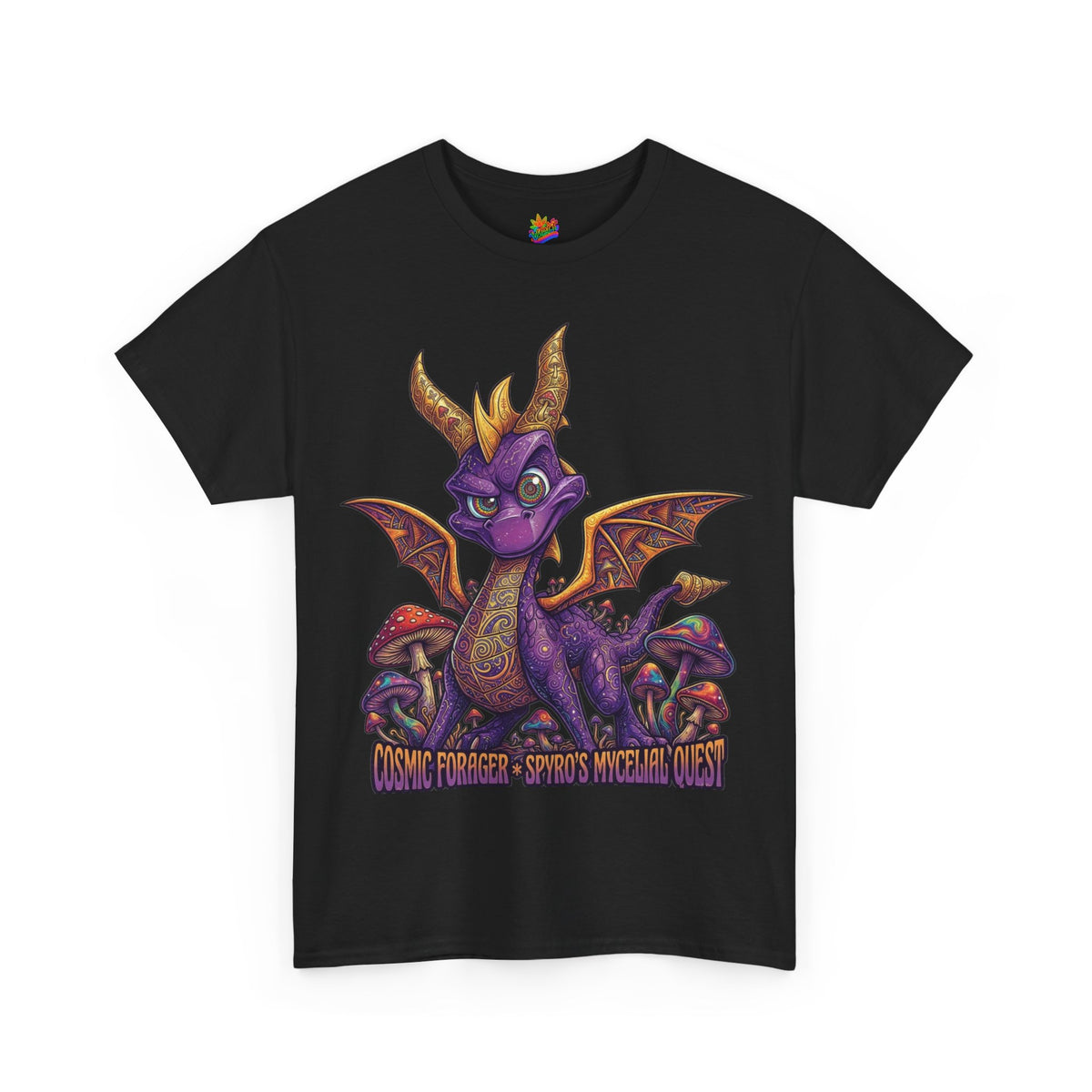Vert Spyro Psychedelic Vintage Style Unisex Cotton Graphic T-Shirt
