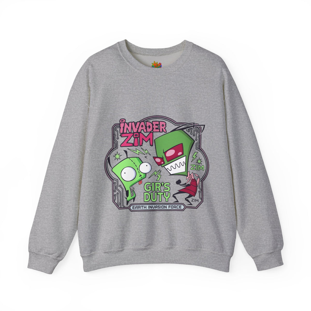 Vert Invader Zim Vintage Style Unisex Graphic Crewneck Sweatshirt