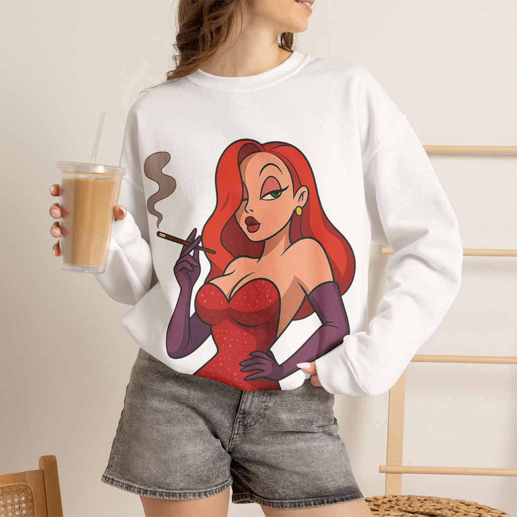 Vert Jessica Rabbit Vintage Style Unisex Graphic Crewneck Sweatshirt