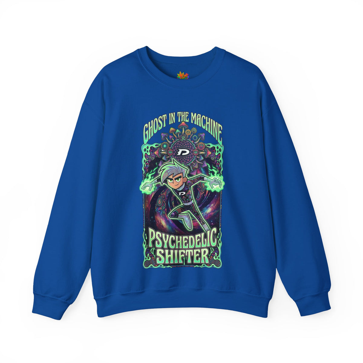 Vert Danny Phantom Psychedelic Vintage Style Unisex Graphic Crewneck Sweatshirt