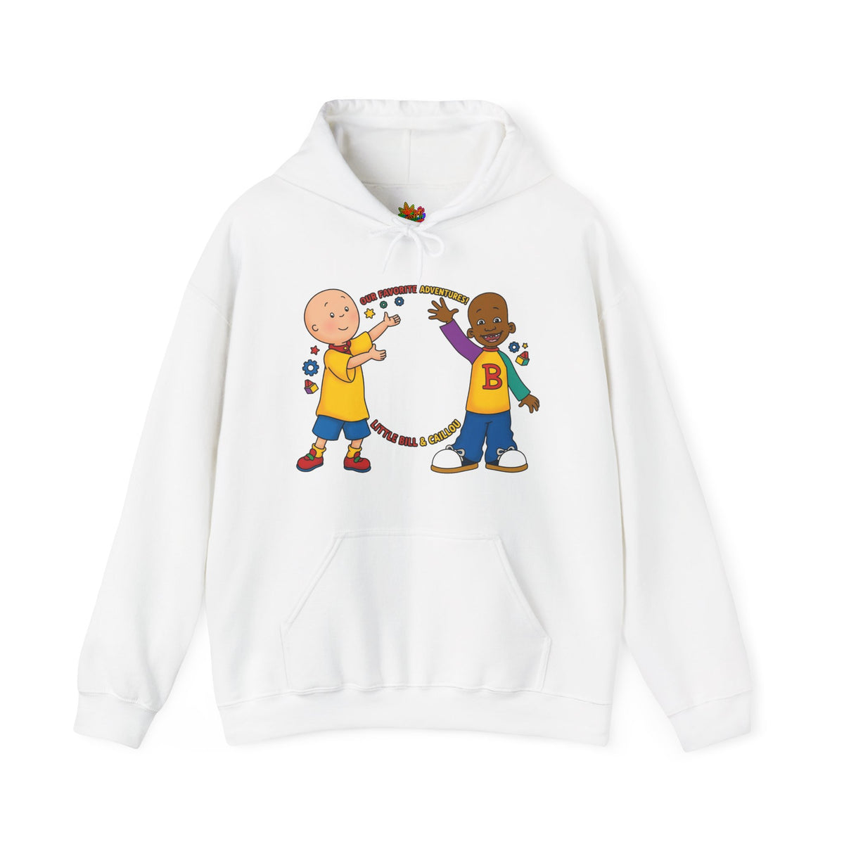Vert Little Bill & Caillou Vintage Style Unisex Graphic Hoodie