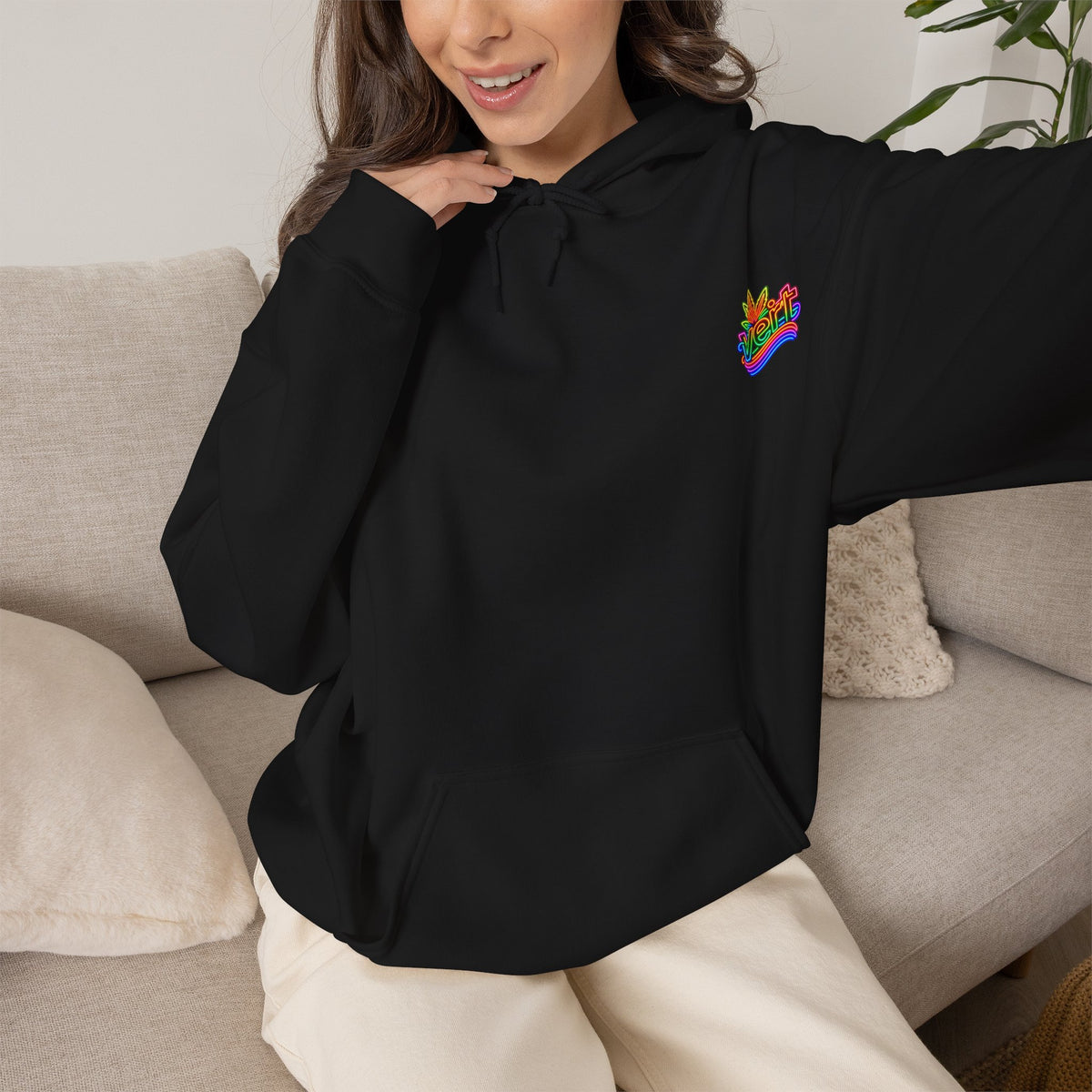 Vert Crested Logo Vintage Style Unisex Graphic Hoodie