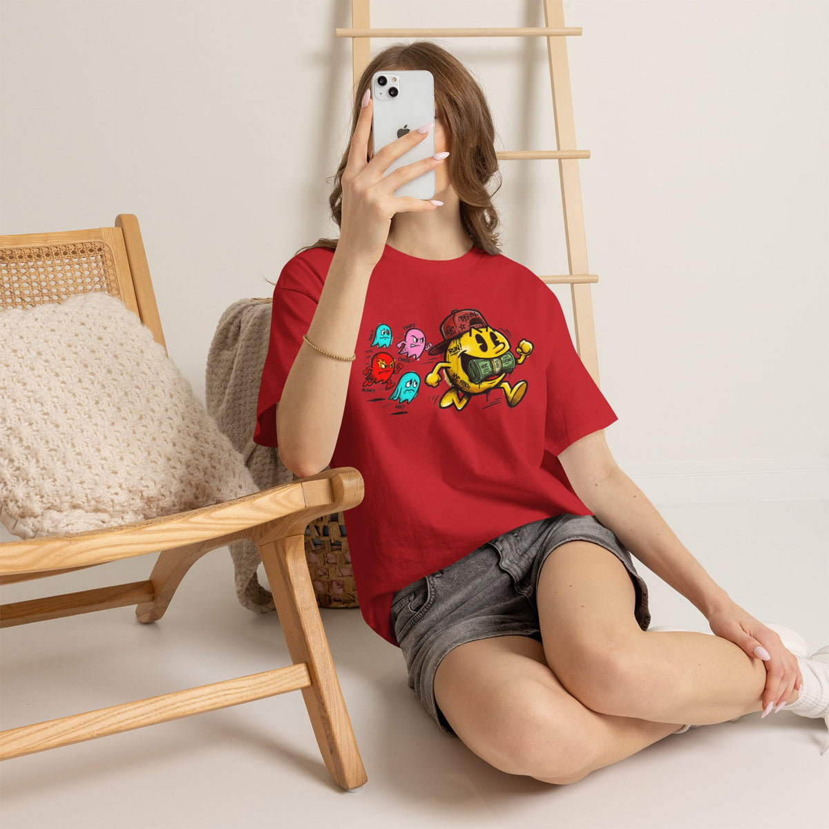 Vert NY Pac-Man Vintage Style Unisex Graphic Cotton T-Shirt