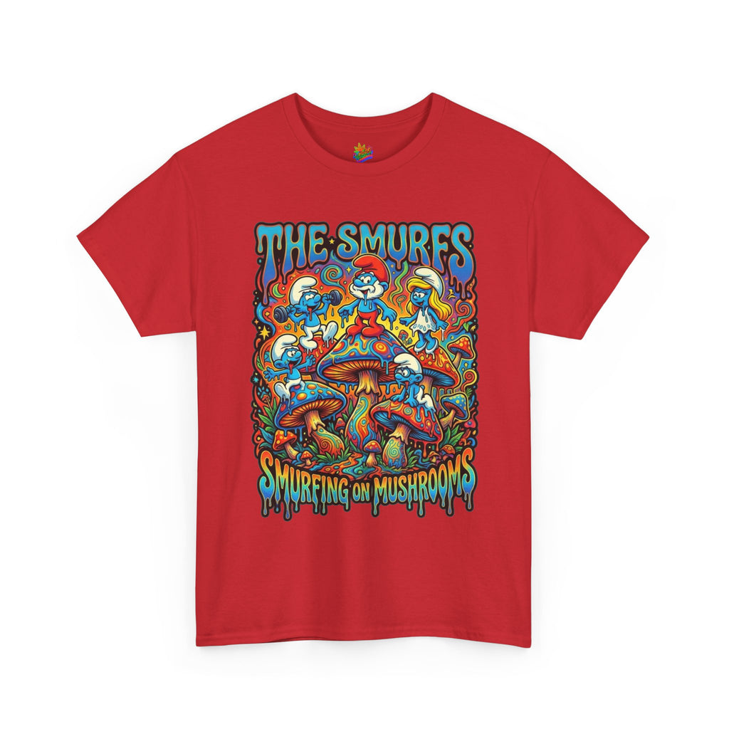 Vert Smurfs Psychedelic Vintages Style Unisex Cotton Graphic T-Shirt