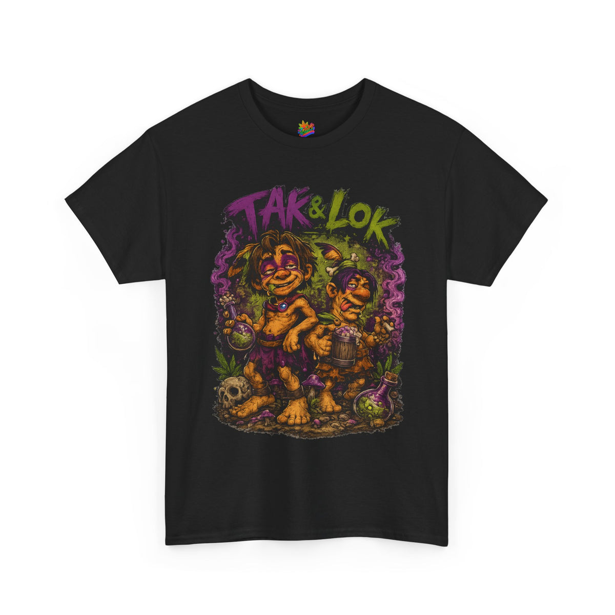 Vert Tak & Lok Vintage Style Unisex Cotton Graphic T-Shirt