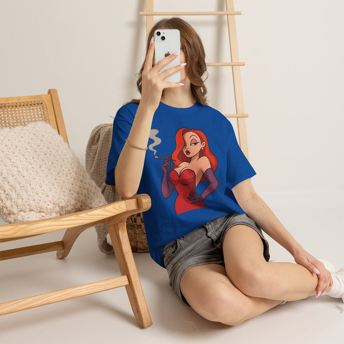 Vert Jessica Rabbit Vintage Style Unisex Cotton Graphic T-Shirt