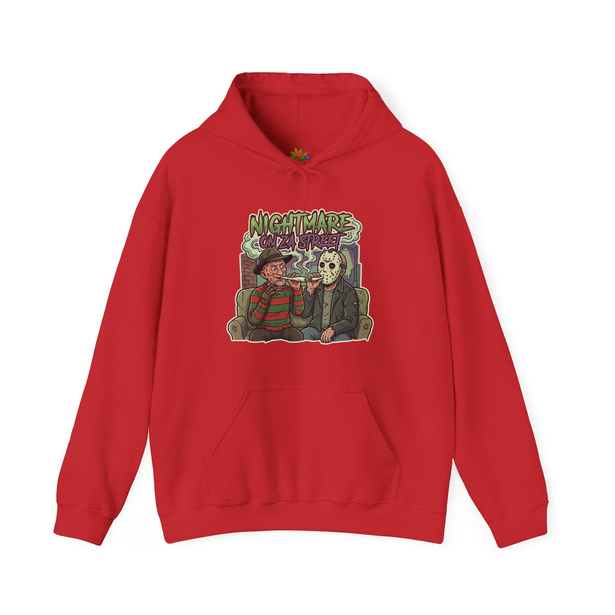 Vert Freddy & Jason Smoker Vintage Style Unisex Hoodie