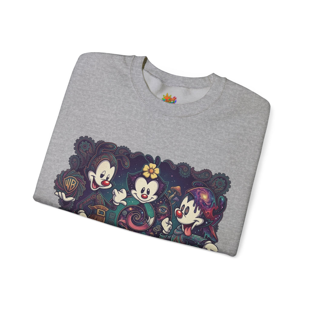 Vert Animaniacs Psychedelic Vintage Style Unisex Graphic Crewneck Sweatshirt