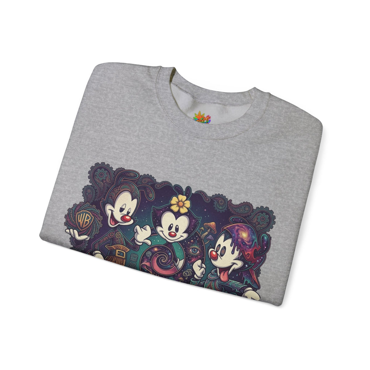 Vert Animaniacs Psychedelic Vintage Style Unisex Graphic Crewneck Sweatshirt
