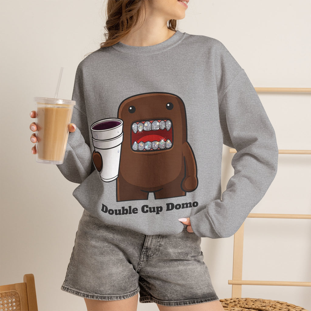 Vert Double Cup Domo Vintage Style Unisex Graphic Crewneck Sweatshirt