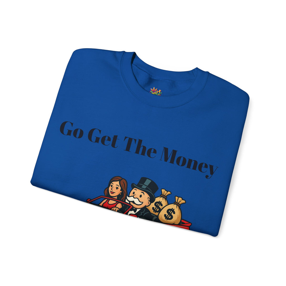 Vert Monopoly Man Vintage Style Unisex Graphic Crewneck Sweatshirt