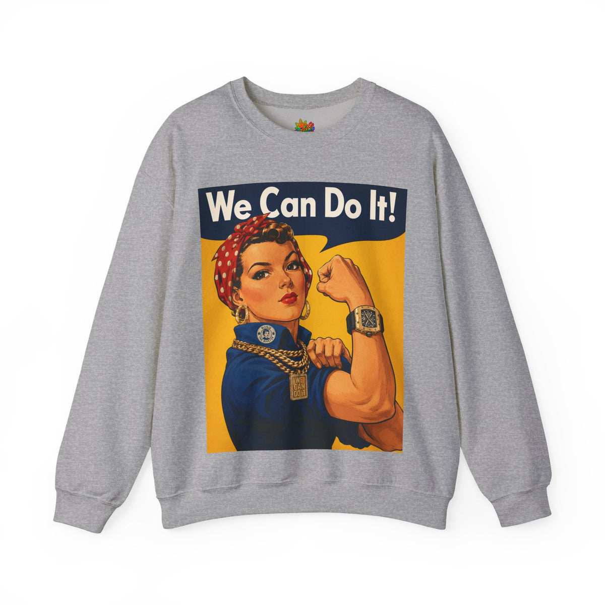 Vert "We Can Do It" Vintage Style Unisex Graphic Crewneck Sweatshirt