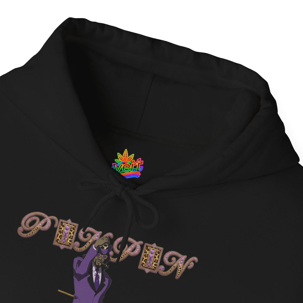 Vert Pimp Named Slickback Vintage Style Unisex Graphic Hoodie