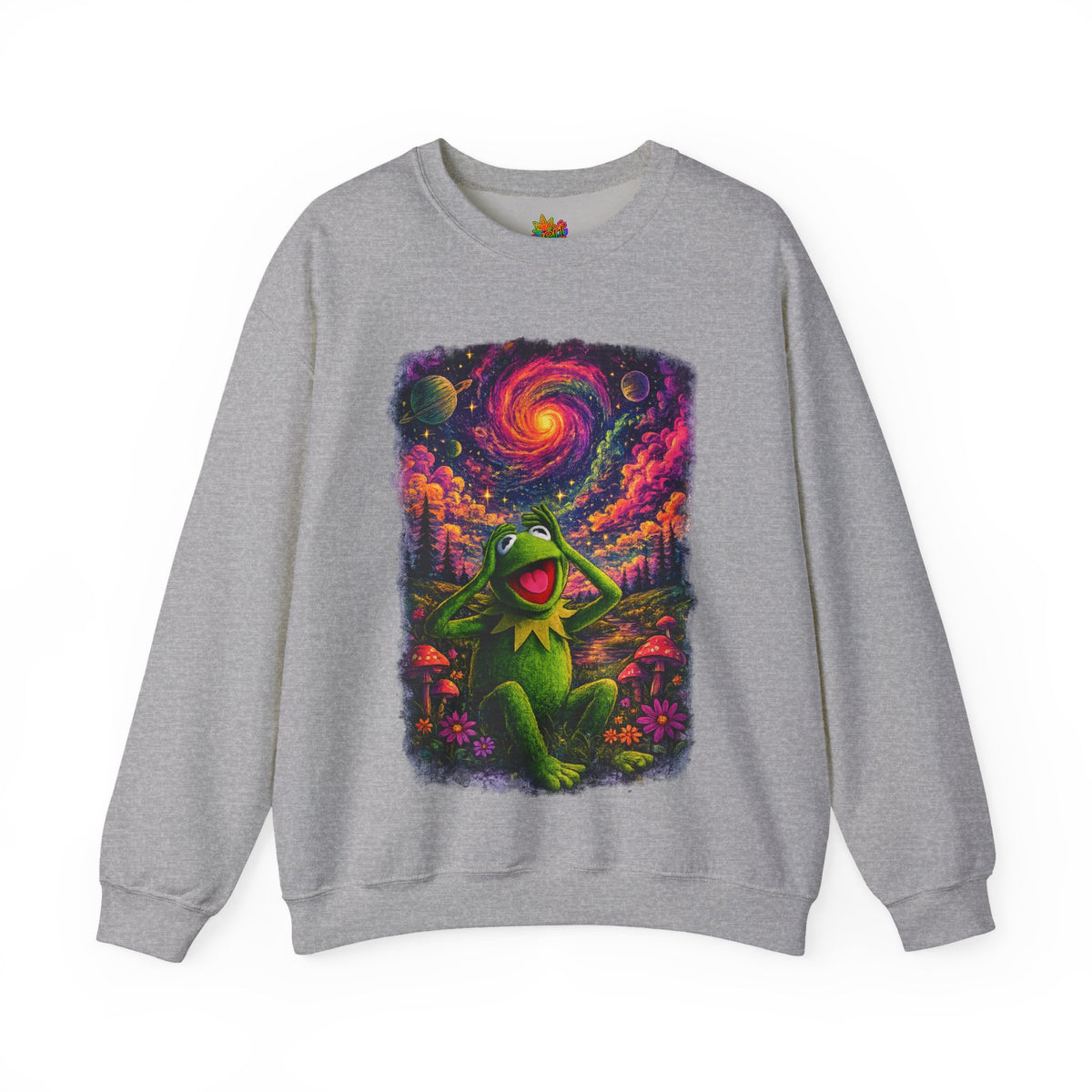 Vert Psychedelic Kermit Unisex Graphic Crewneck Sweatshirt