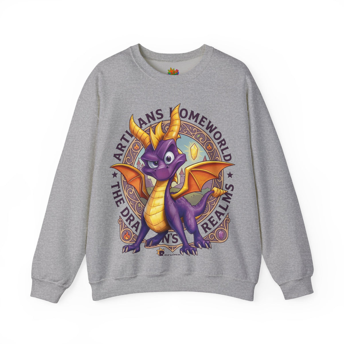 Vert Spyro Vintage Style Unisex Graphic Crewneck Sweatshirt
