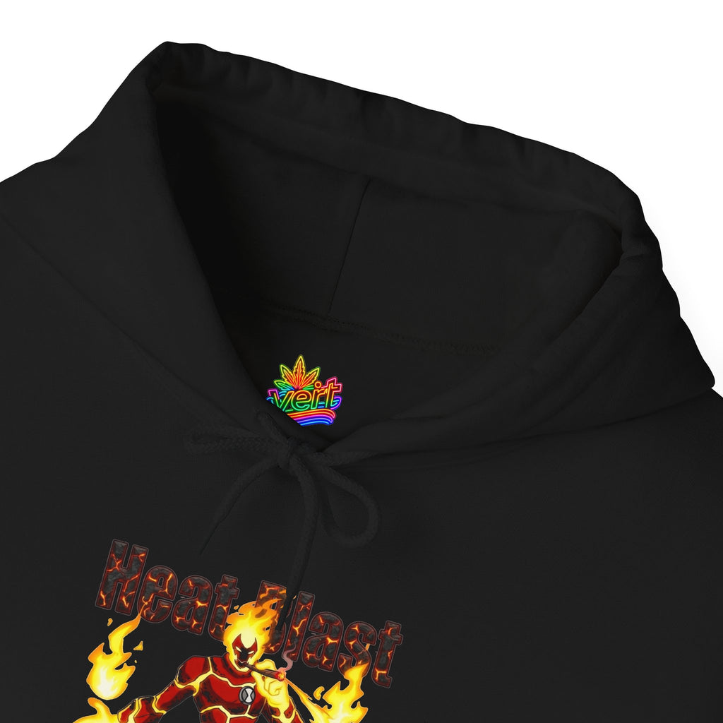 Vert Ben 10 Heat Blast Vintage Style Unisex Graphic Hoodie