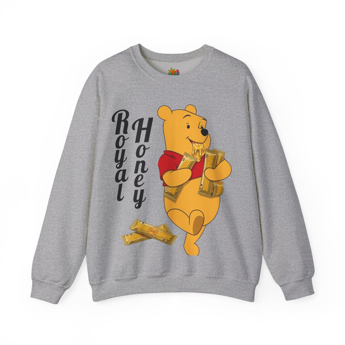 Vert Winnie The Pooh "Royal Honey" Vintage Style Unisex Graphic Crewneck Sweatshirt