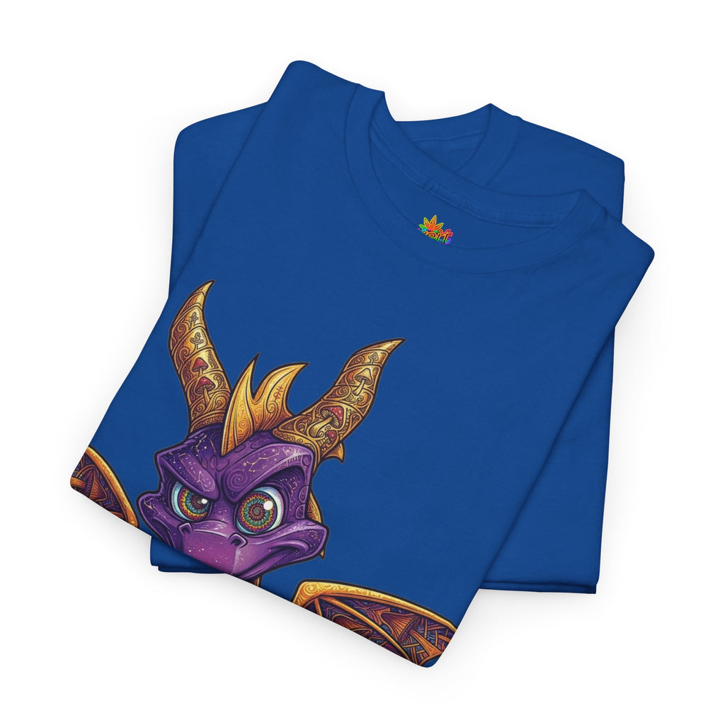 Vert Spyro Psychedelic Vintage Style Unisex Cotton Graphic T-Shirt