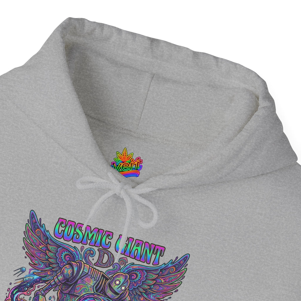 Vert Iron Giant Psychedelic Vintage Style Unisex Graphic Hoodie