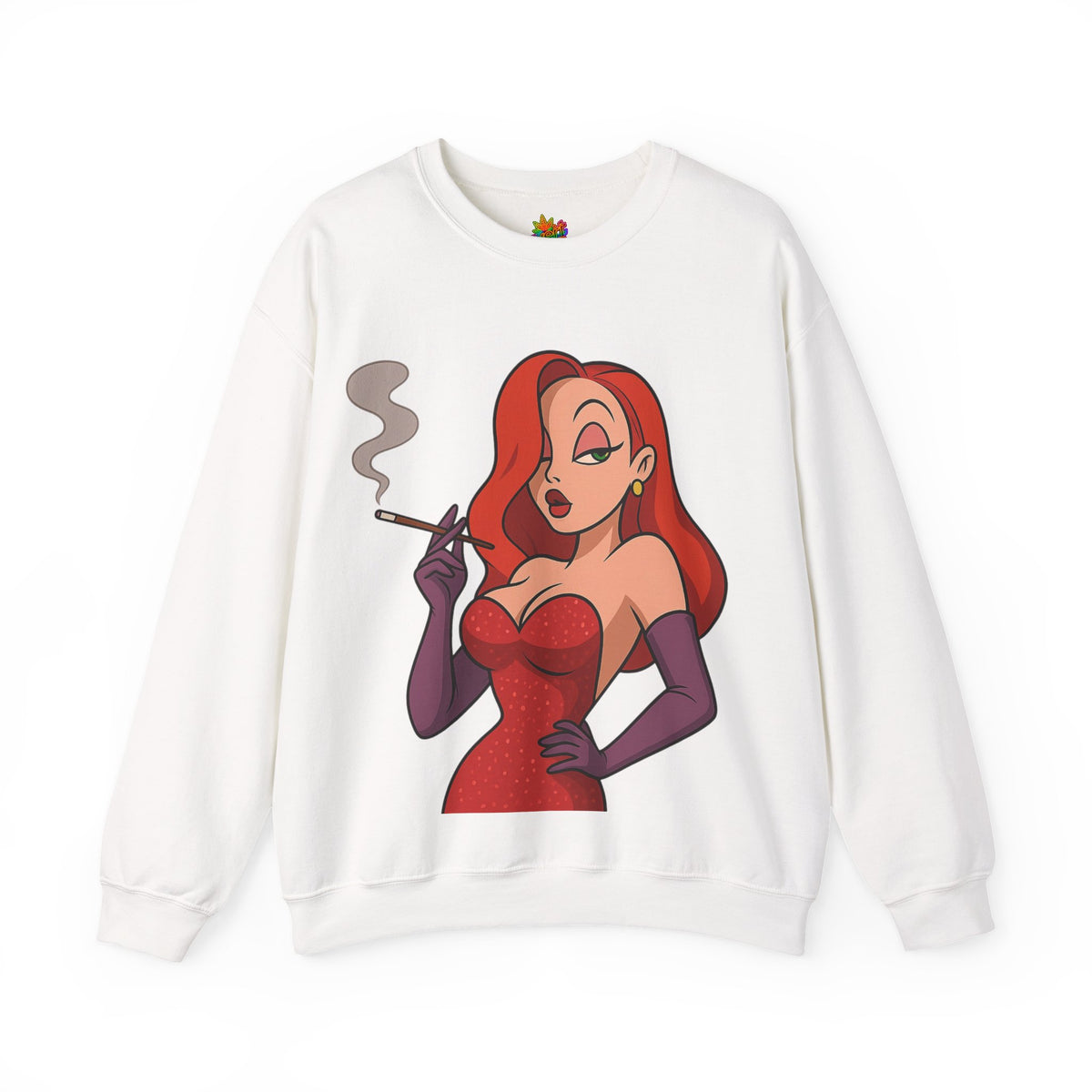 Vert Jessica Rabbit Vintage Style Unisex Graphic Crewneck Sweatshirt