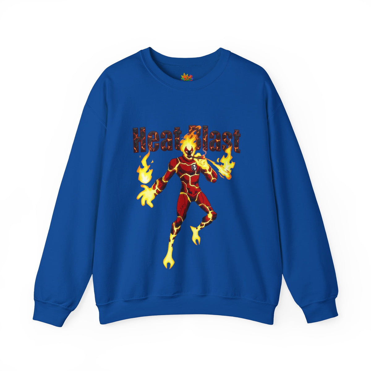 Vert Ben 10 Heat Blast Vintage Style Unisex Cotton Graphic Crewneck Sweatshirt