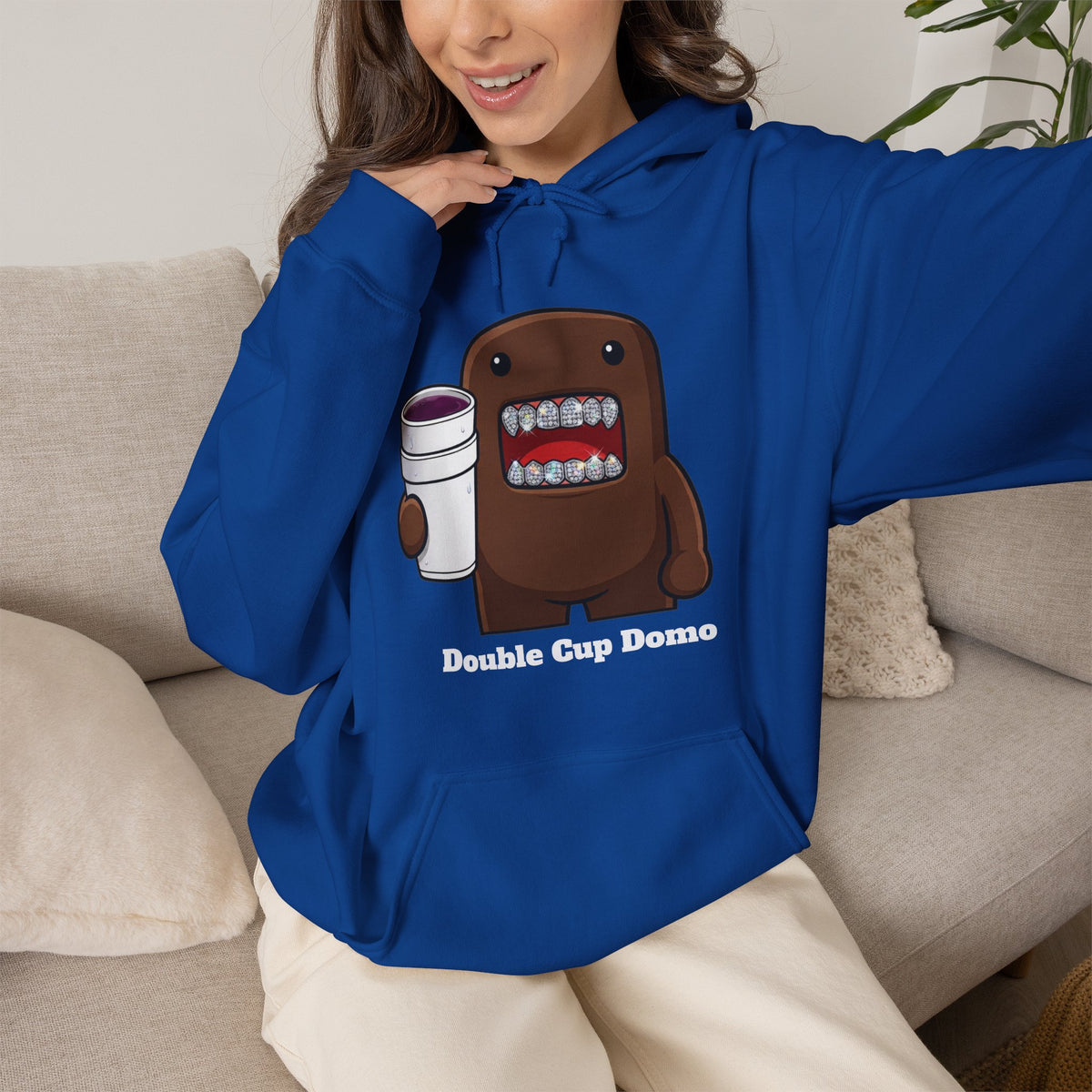 Vert Double Cup Domo Vintage Style Unisex Graphic Hoodie