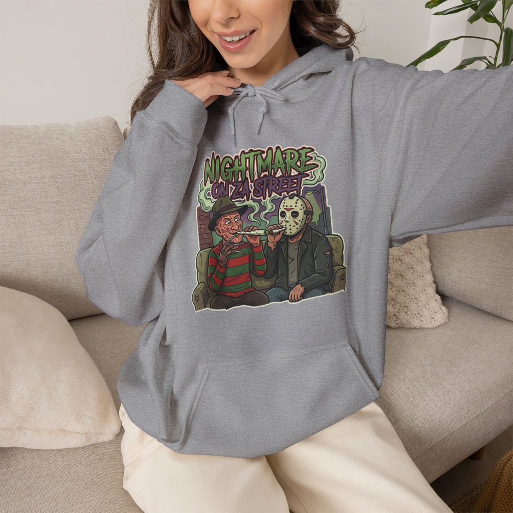 Vert Freddy & Jason Smoker Vintage Style Unisex Hoodie