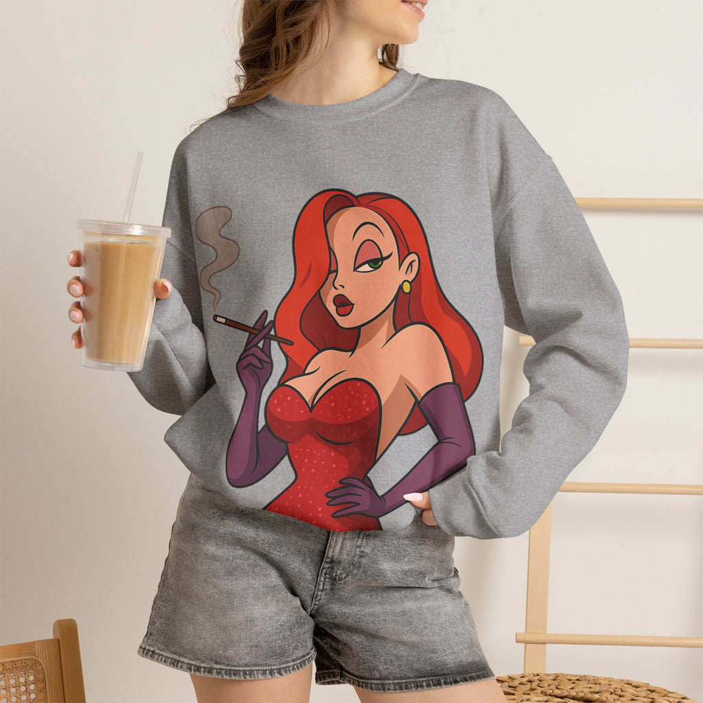 Vert Jessica Rabbit Vintage Style Unisex Graphic Crewneck Sweatshirt