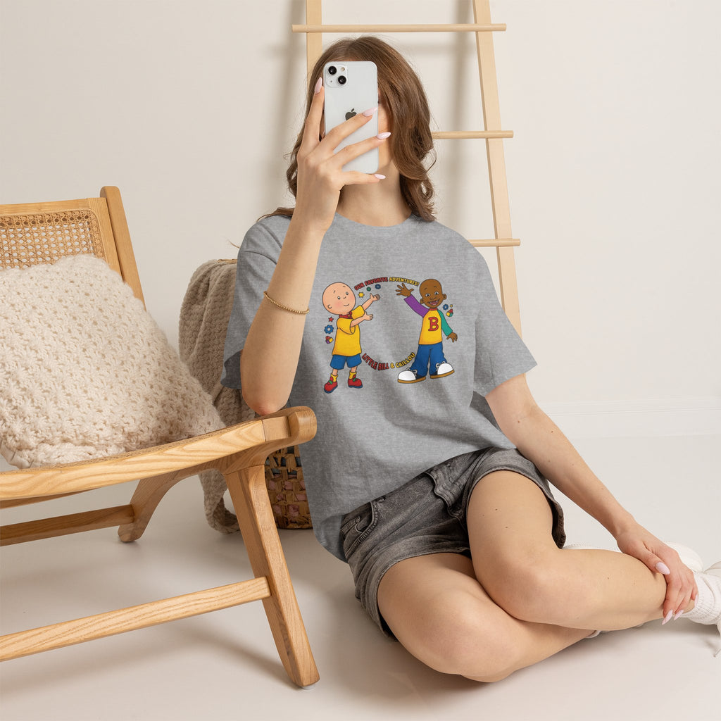 Vert Little Bill & Caillou Vintage Style Unisex Cotton Graphic T-Shirt