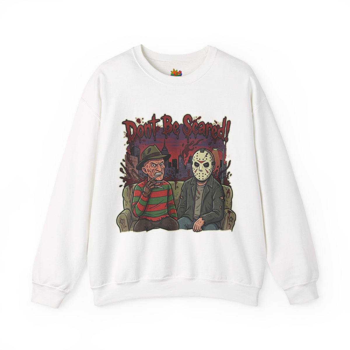 Vert Freddy & Jason Vintage Style Unisex Graphic Crewneck Sweatshirt