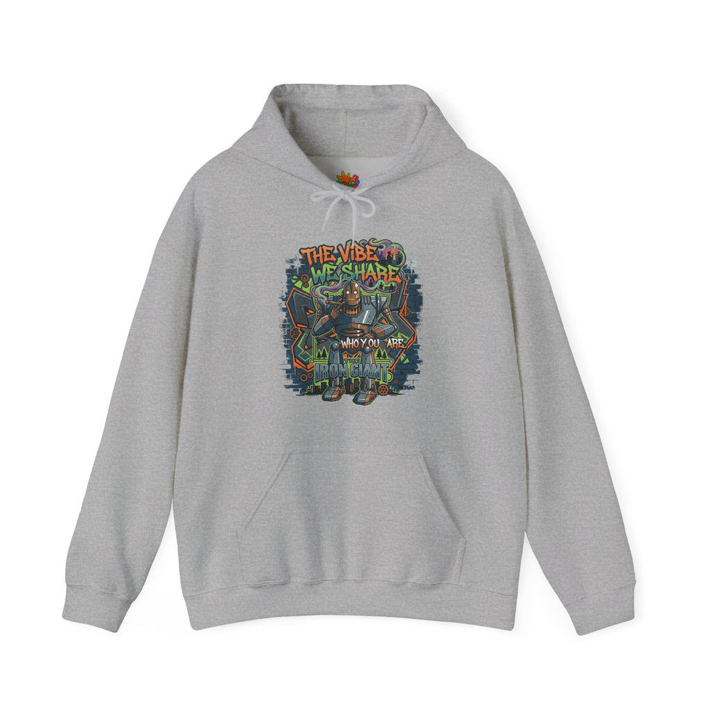 Vert Iron Giant Smoker Vintage Style Unisex Graphic Hoodie